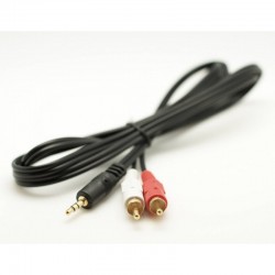 Cablu Audio Jack 3,5mm Tata-2 Rca Tata/1,5m Cablu Audio Jack 3,5mm Tata-2 Rca Tata/1,5m