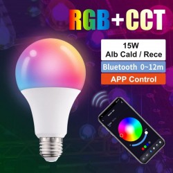 Bec RGBW-CCT Smart E27 cu Bluetooth - Wifi si APP Bec RGBW-CCT Smart E27 cu Bluetooth - Wifi si APP