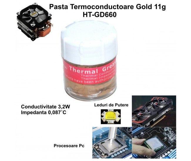 Pasta Termoconductoare Gold 11g / HT-GD660