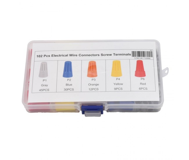 Conector Rapid Terminal prin Infiletare pentru Fire, 102buc / Set