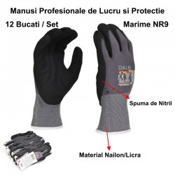Manusi de Lucru Profesionale cu Nitril NR9.  - 12 buc/set Manusi de Lucru Profesionale cu Nitril NR9.  - 12 buc/set