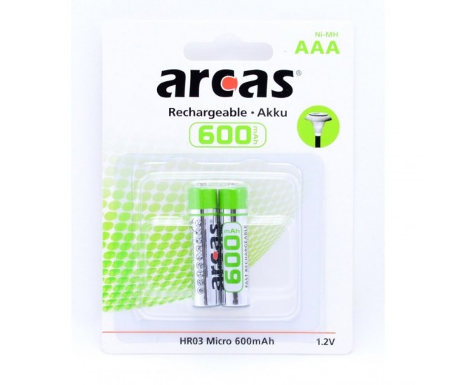 Acumulatori Reincarcabili Arcas R3 AAA NI-MH 600mAH 2buc/set