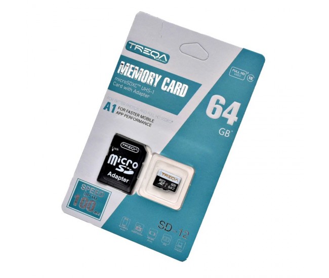 Card Micro SDXC 64GB, Memorie PRO Full HD Video, Performanta UHS A1, SPEED UP TO 100MB/S
