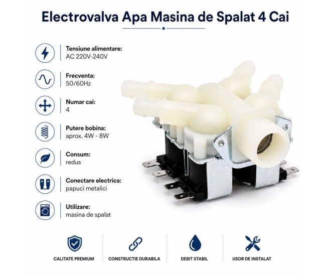 Electrovalva Apa Masina de Spalat 4 Cai DALBI