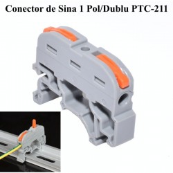 Conector de Șina 1 Pol Cap Dublu PCT-211 Conector de Șina 1 Pol Cap Dublu PCT-211