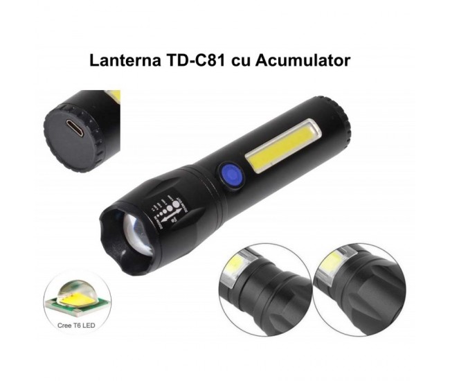 Lanterna TD-C81-3W cu Acumulator