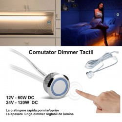 Intrerupator Touch Senzor 18mm de Banda Led 12V-60W / 24V-120W Intrerupator Touch Senzor 18mm de Banda Led 12V-60W / 24V-120W
