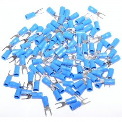 Papuc Electric tip Furca ø 4mm Albastru ,100B/Set Papuc Electric tip Furca ø 4mm Albastru ,100B/Set