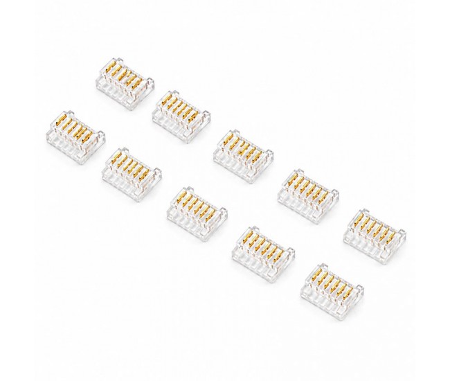 Conector pentru Imbinare Banda LED SMD 12mm 6 Pini Strip to Strip Set 10 Buc DALBI YCB6P-12