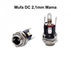 Mufa de Alimentare DC 2,1mm Mama de Plastic / Montabila Mufa de Alimentare DC 2,1mm Mama de Plastic / Montabila
