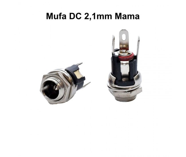 Mufa de Alimentare DC 2,1mm Mama de Plastic / Montabila