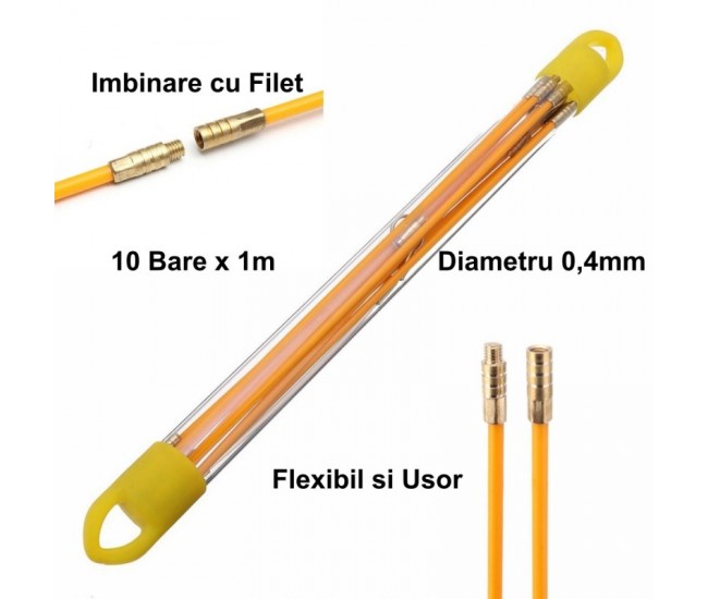 Bara din Fibra de Sticla pentru Cabluri/10m x 0,4mm