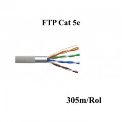 Cablu FTP Cat 5 Aliaj 8 fire x 0,55mm², 305m/Rol Cablu FTP Cat 5 Aliaj 8 fire x 0,55mm², 305m/Rol