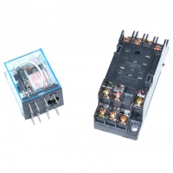 Releu 220V AC, Elecromagnetic 11 Pini cu Soclu Releu 220V AC, Elecromagnetic 11 Pini cu Soclu