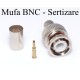 Mufa BNC Tata Sertizabil pe Cablu RG6