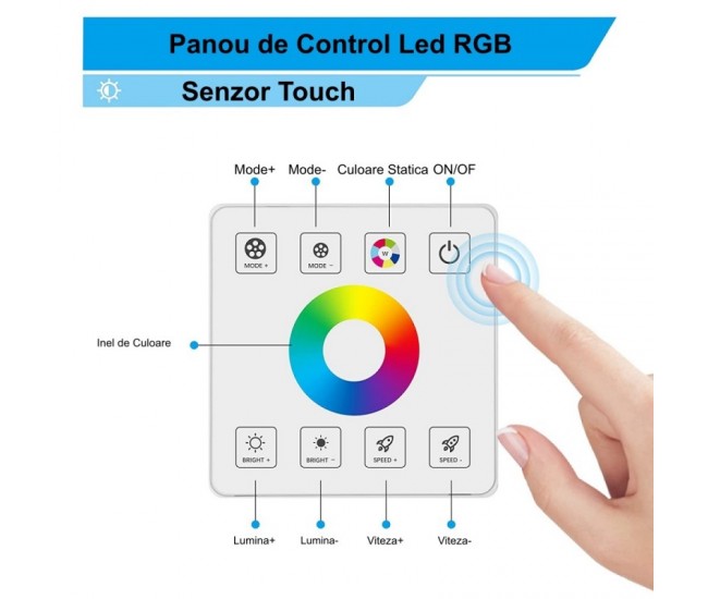 Controler Led RGB + Touch Panel 5V-24V - 30A