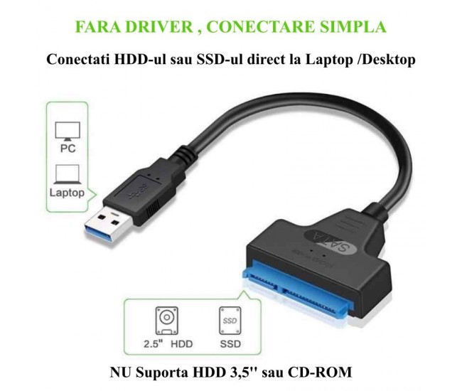 Convertor Hard Disk USB 3.0 la Sata 4TB