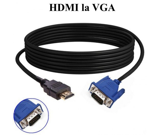 Cablu Video HDMI la VGA / 3m