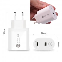 Incarcator Rapid 40W Dual PD Tip C - 20W+20W Incarcator Rapid 40W Dual PD Tip C - 20W+20W