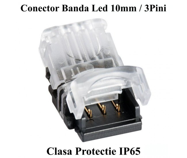 Conector Banda Led & RGB 10mm/3 Pini - 3 Fire