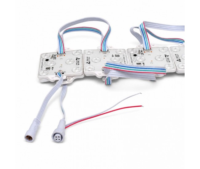 Set 20 Module LED RGB Adresabile 24V, 6 LED 3030, IP65, SM16703