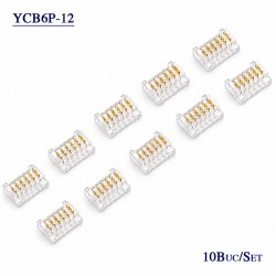 Conector pentru Imbinare Banda LED SMD 12mm 6 Pini Strip to Strip Set 10 Buc DALBI YCB6P-12
