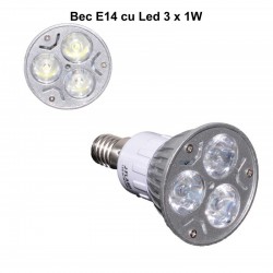 Bec E14 cu Led 3W/220V Bec E14 cu Led 3W/220V