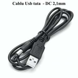 Cablu Alimentare USB Tata la DC Tata 2,1mm/0,6m