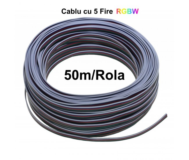 Cablu Alimentare Led RGBW 5 Fire, 50m/Rola
