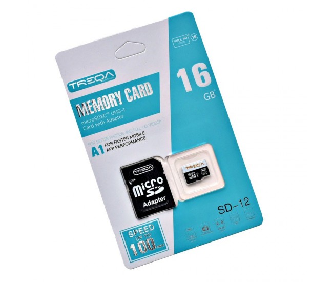 Card Micro SDXC 16GB, Memorie PRO Full HD Video, Performanta UHS A1, SPEED UP TO 100MB/S