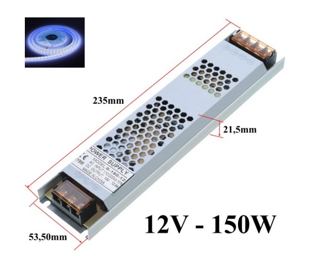 Sursa de Alimentare Slim 12V-150W / 12,5A