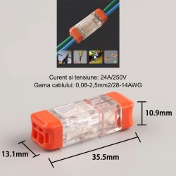 Conector Rapid LT-22 de Imbinare Cablu 250V-4KV Conector Rapid LT-22 de Imbinare Cablu 250V-4KV