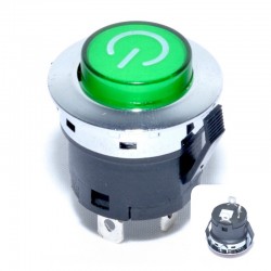 Push Buton Verde 22x32mm cu Retinere 12V - 20A Push Buton Verde 22x32mm cu Retinere 12V - 20A