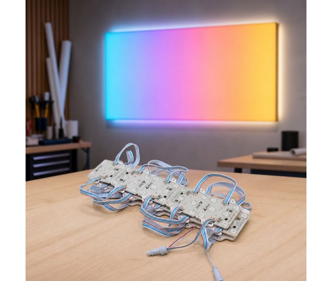 Set 20 Module LED RGB Adresabile 24V, 6 LED 3030, IP65, SM16703