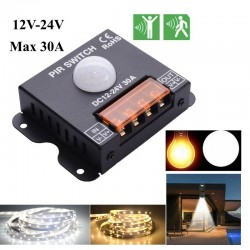 Senzor PIR-30 Comutator Miscare 12V-24V/30A Senzor PIR-30 Comutator Miscare 12V-24V/30A