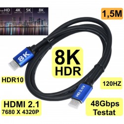 Cablu HDMI 8K HDTV 2.1V / 1,5M Cablu HDMI 8K HDTV 2.1V / 1,5M