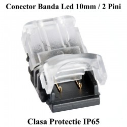 Conector Banda Led 10mm 2 Pini - 2 Fire Conector Banda Led 10mm 2 Pini - 2 Fire