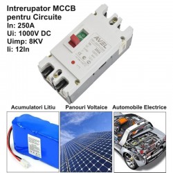 Intrerupator de Circuit Solar MCCB 2P-250A / 1000V DC Intrerupator de Circuit Solar MCCB 2P-250A / 1000V DC