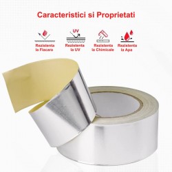 Banda din Aluminiu Autoadeziva 48mm*30M Banda din Aluminiu Autoadeziva 48mm*30M