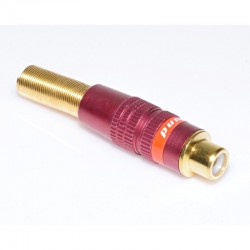 Mufa RCA Mama Gold-Rosu cu Arc Mufa RCA Mama Gold-Rosu cu Arc