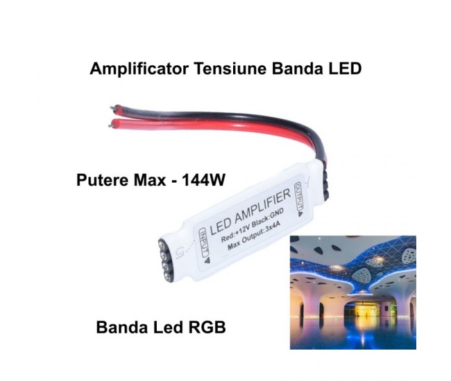 Mini Amplificator RGB cu Fire