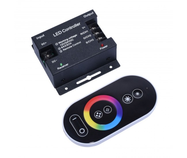 Dimmer Touch Led RGB 12V-24V cu Telecomanda