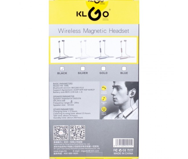 Casti Wireless Magnetice Sport-Prof KGLO V5.0