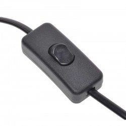 Cablu cu Stecher si Intrerupator Negru Cablu cu Stecher si Intrerupator Negru