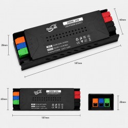 Sursa Alimentare LED 24V 200W 8.3A Slim cu Conectare Rapida Push-In DALBI