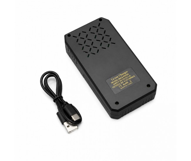 Incarcator Universal pentru Acumulatori Li-ion 2 Sloturi 18650 USB Type-C DALBI