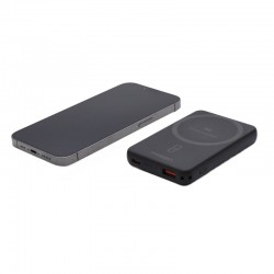 Baterie Externa 5000mAh, Power Bank Slim - Magnetic Wireless 15W, Usb /  TR-966 / Negru Baterie Externa 5000mAh, Power Bank Slim - Magnetic Wireless 15W, Usb /  TR-966 / Negru