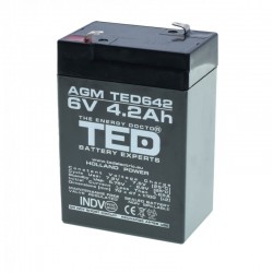 Acumulator Plumb - Acid 6V-4,2A TED Acumulator Plumb - Acid 6V-4,2A TED