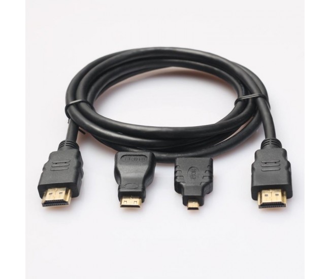 Kit Cablu HDMI + Mini +Micro /1,5m