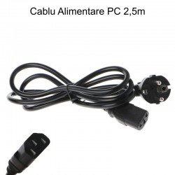 Cablu Alimentare Calculator PC 3x0,75mm/2,5m Q Cablu Alimentare Calculator PC 3x0,75mm/2,5m Q